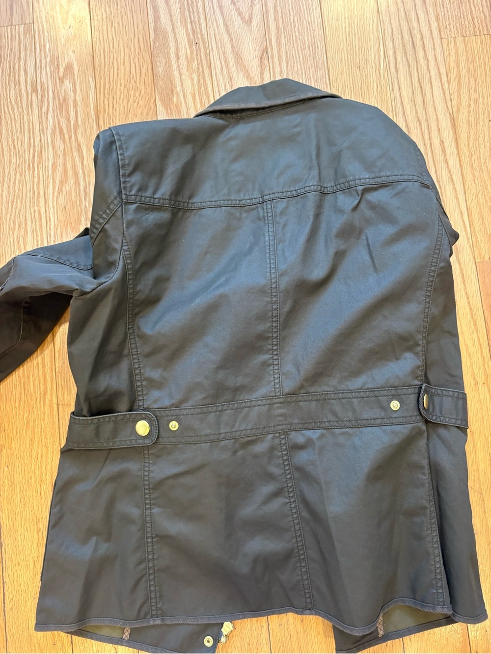 J. Crew Olive Green Lightweight Jacket with Brass Zipper - Picture 4 of 4